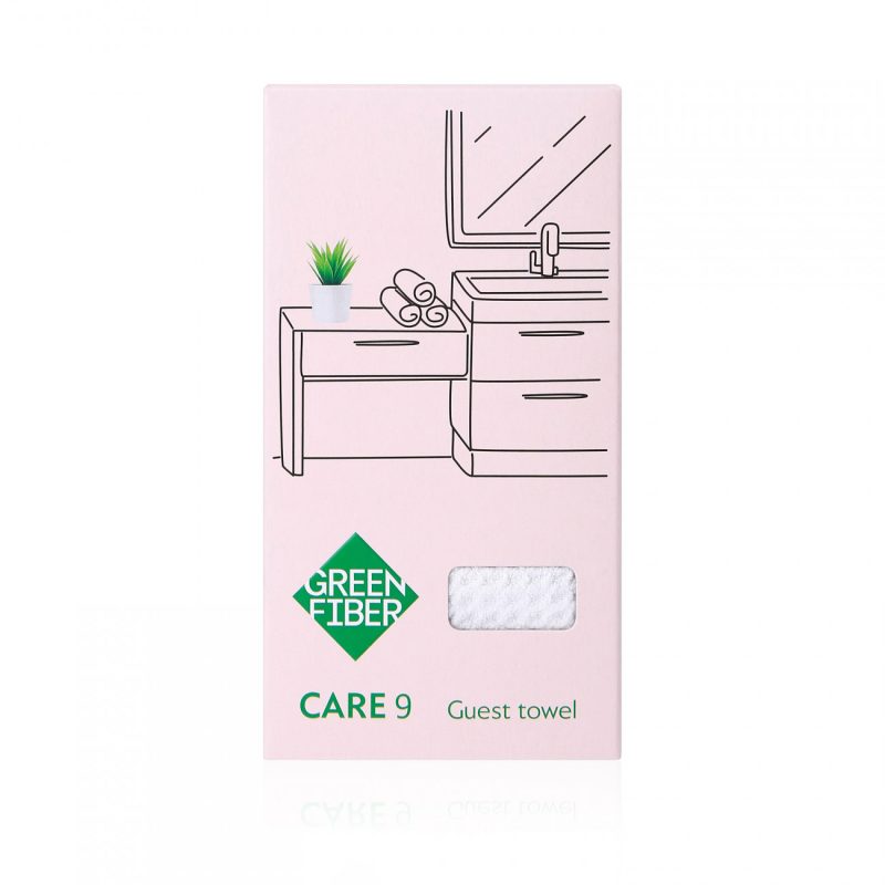 Вафельное полотенце для гостей Green Fiber CARE 9, молочное